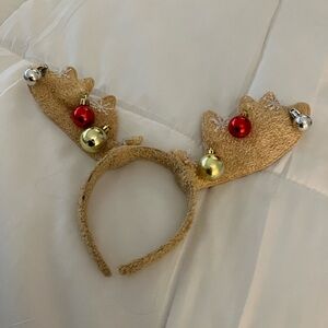 Festive Reindeer Antler Headband with Ornaments